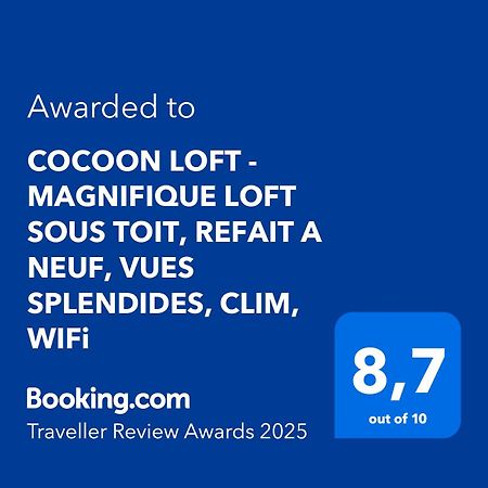 Cocoon Loft - Magnifique Loft Sous Toit, Refait A Neuf, Vues Splendides, Clim, Wifi Apartman Nizza Kültér fotó